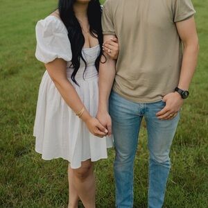 Corset Mini White Linen Dress